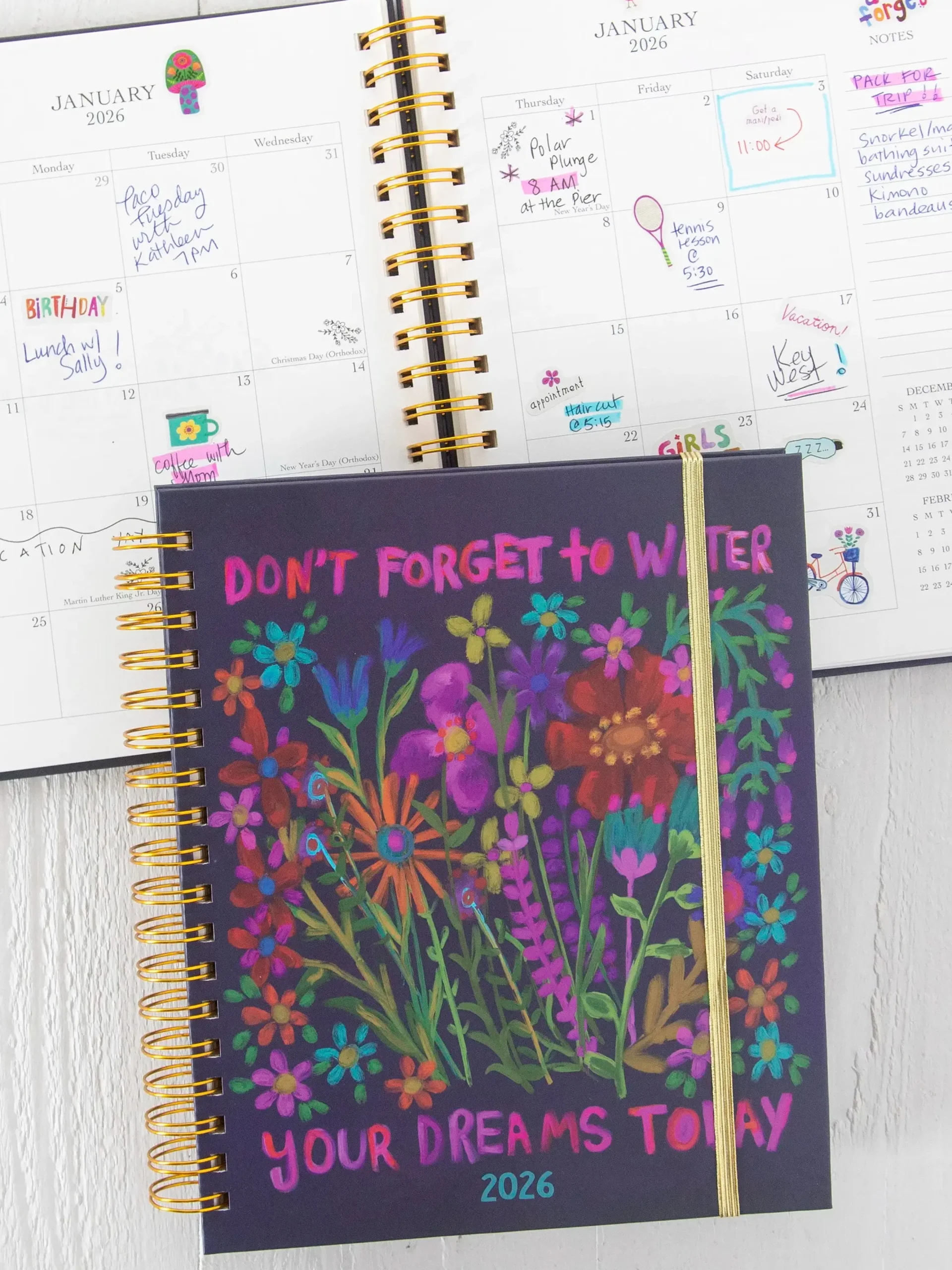 2025-26 17 Month Planner - Water Your Dreams
