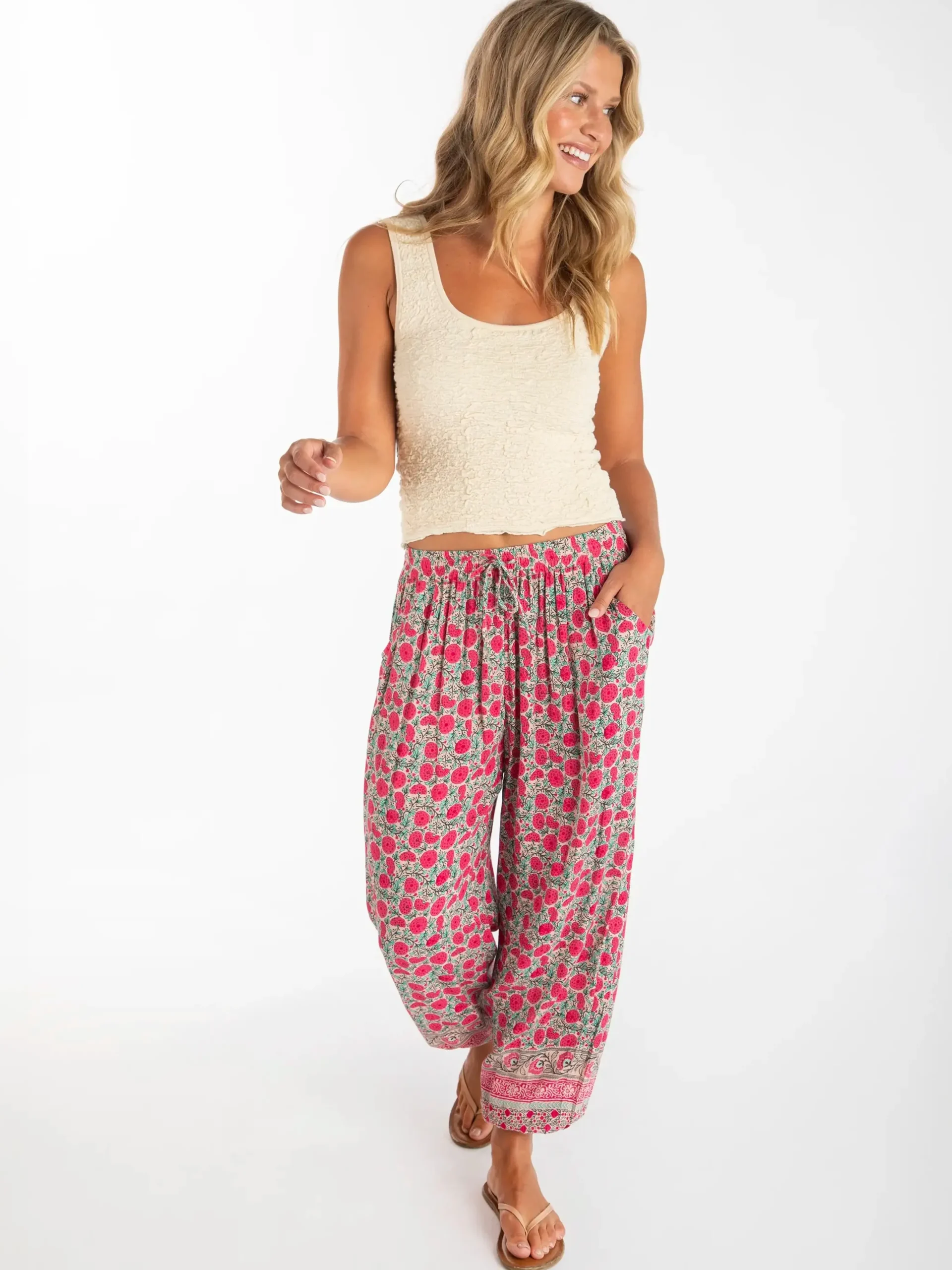 Allison Pant - Pink Puff Floral