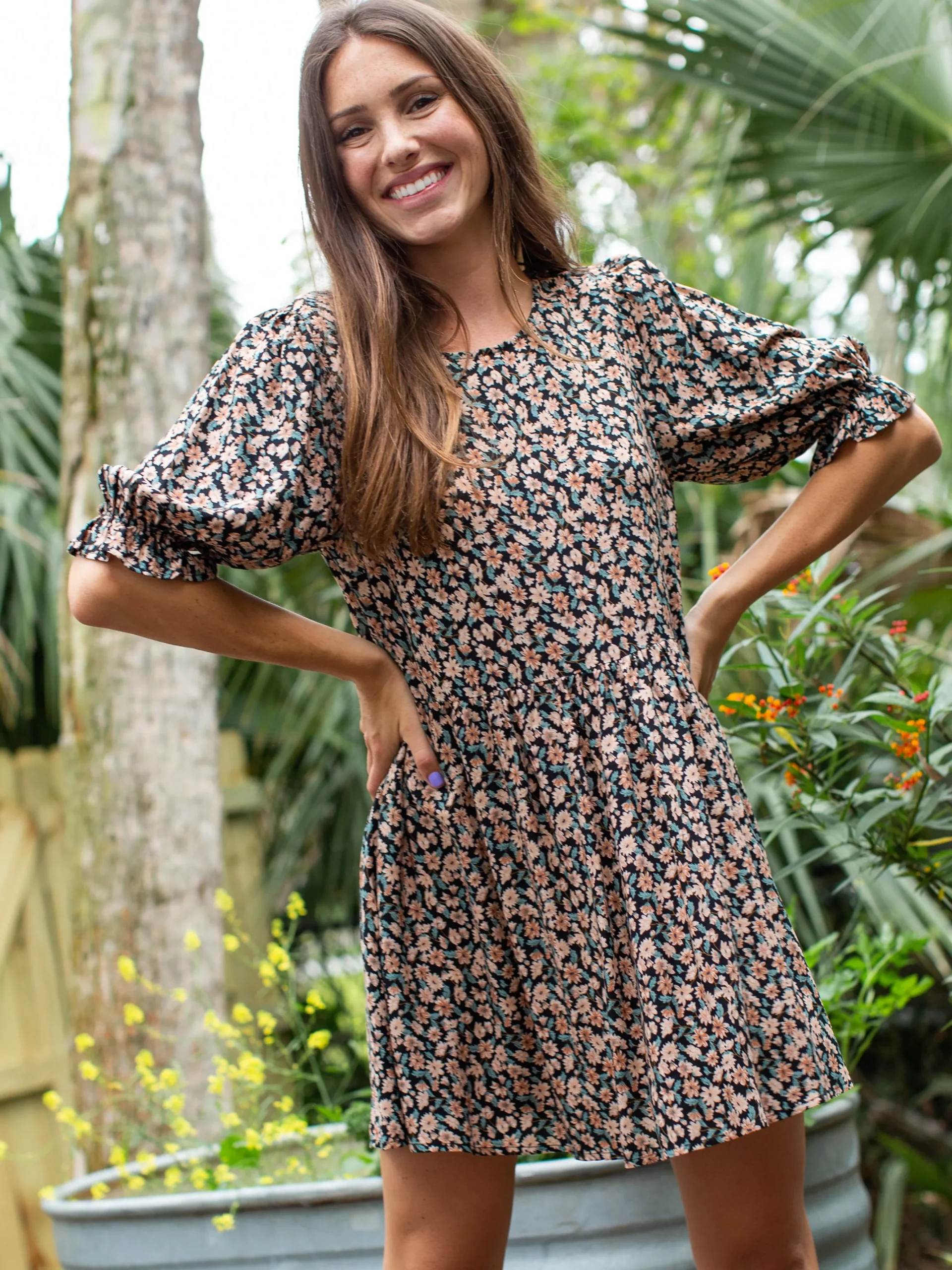 Blaire Mini Dress - Autumn Blossoms