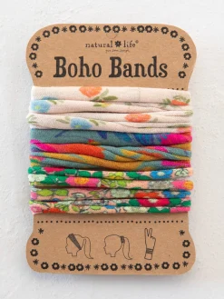 Boho Bands Hair Ties, Set of 3 - Cream Floral