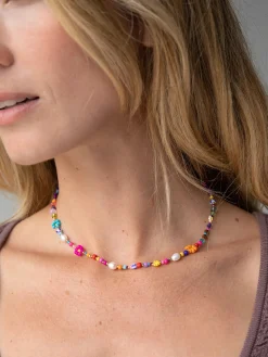 Boho Beaded Daisy u0026 Pearl Choker