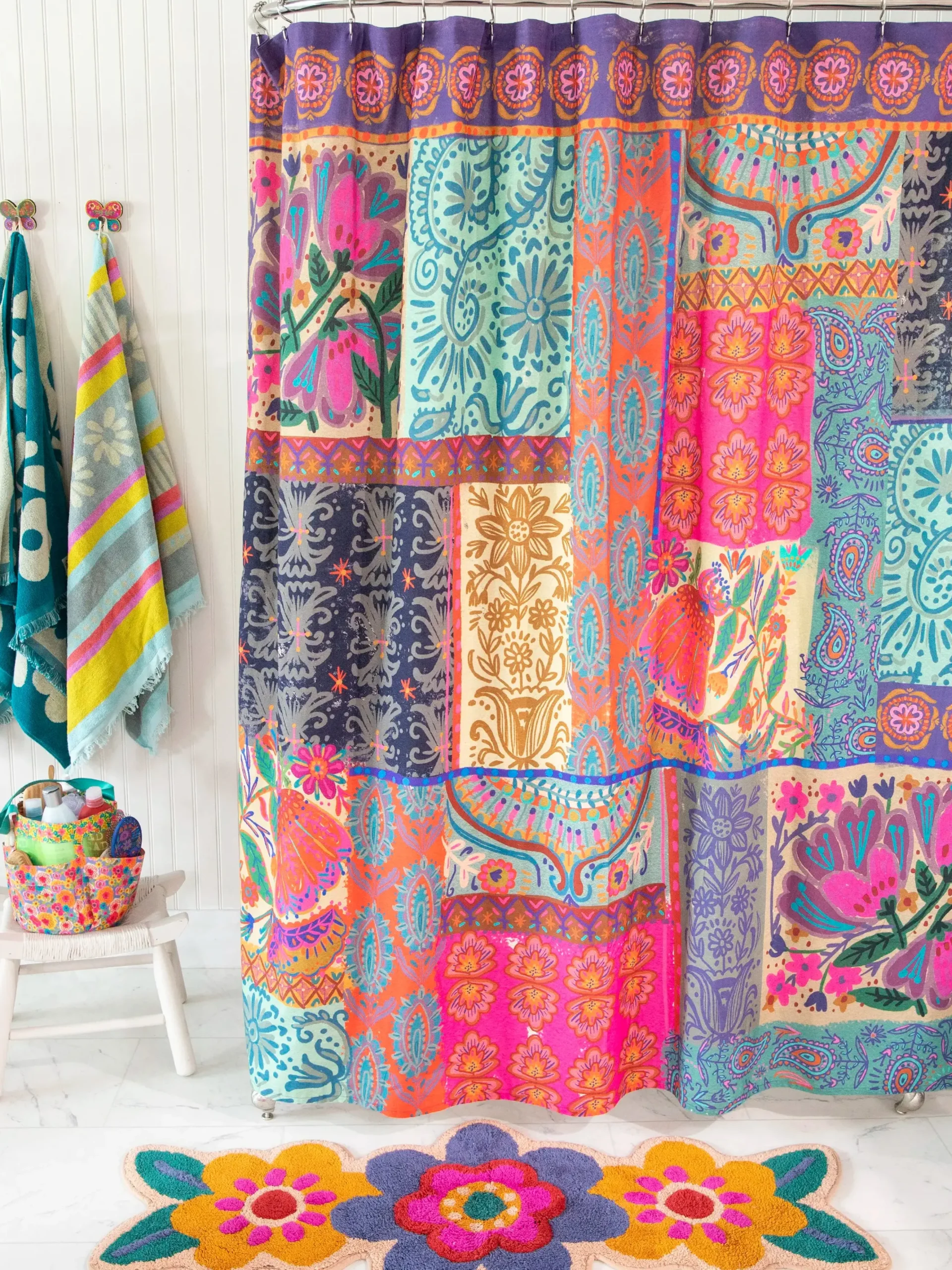 Boho Shower Curtain - Multi Color