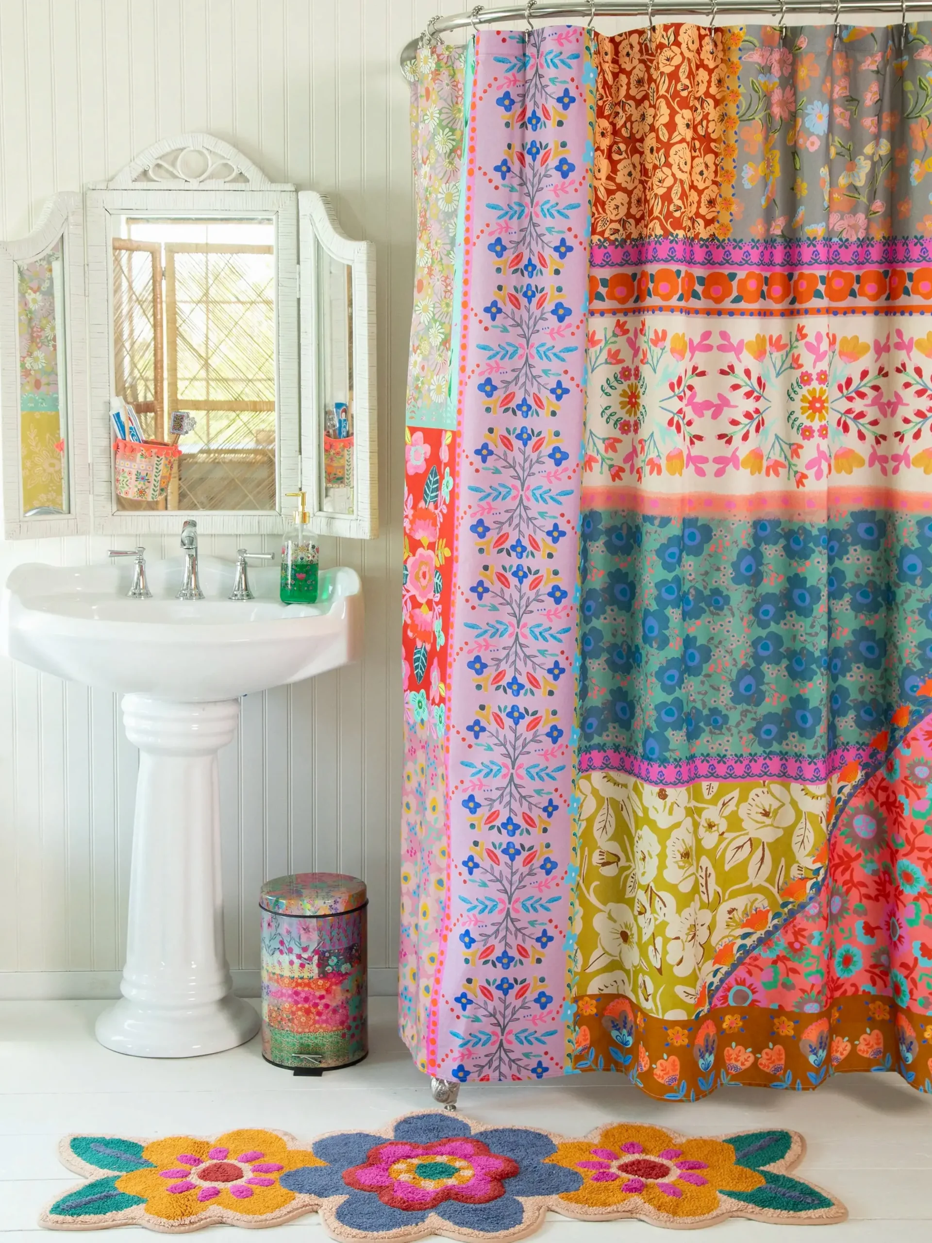 Boho Shower Curtain - Patchwork
