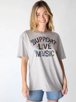 Boyfriend Tee Shirt - Support Live Music