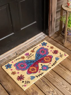 Bungalow Doormat - Floral Butterfly