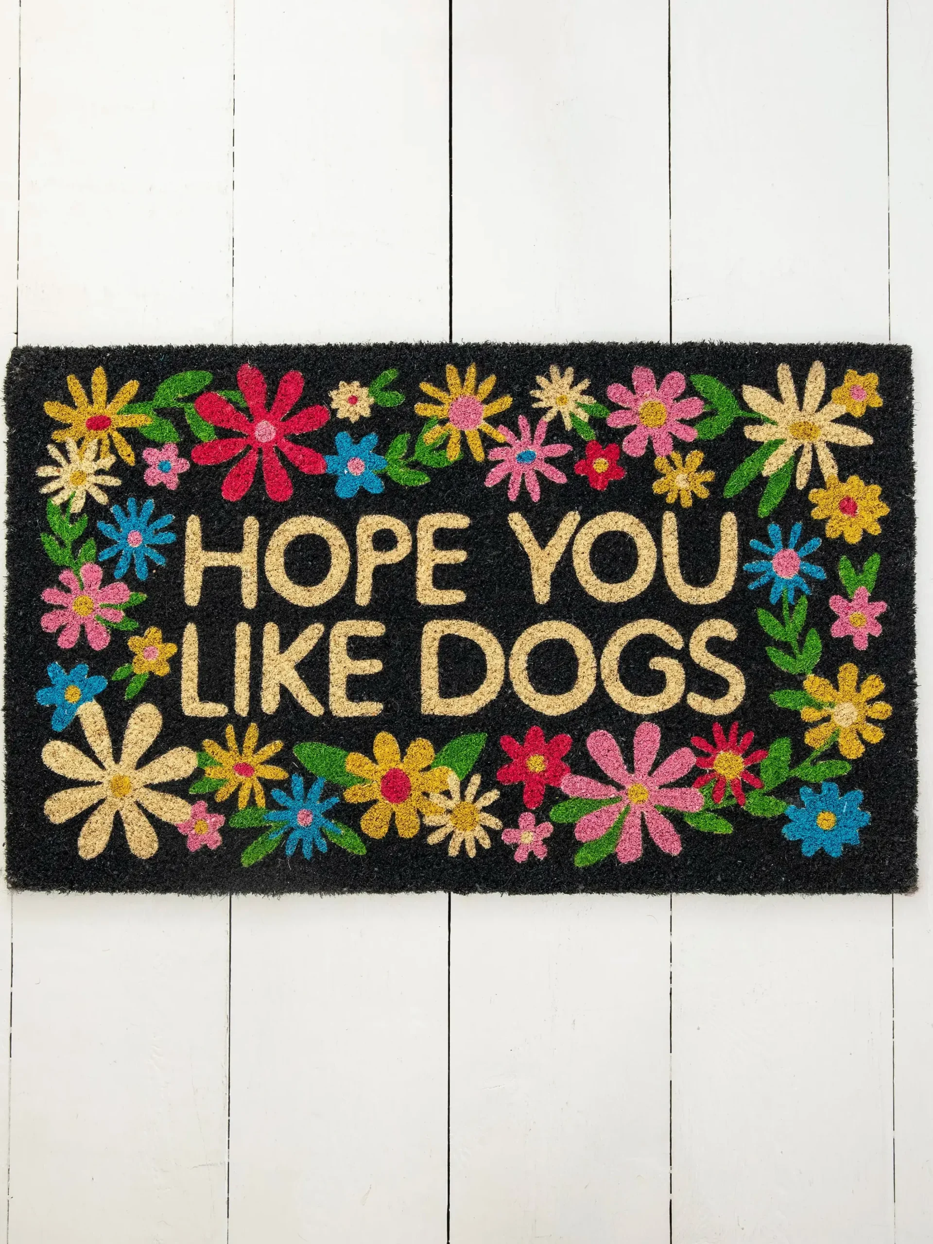 Bungalow Doormat - Like Dogs Black