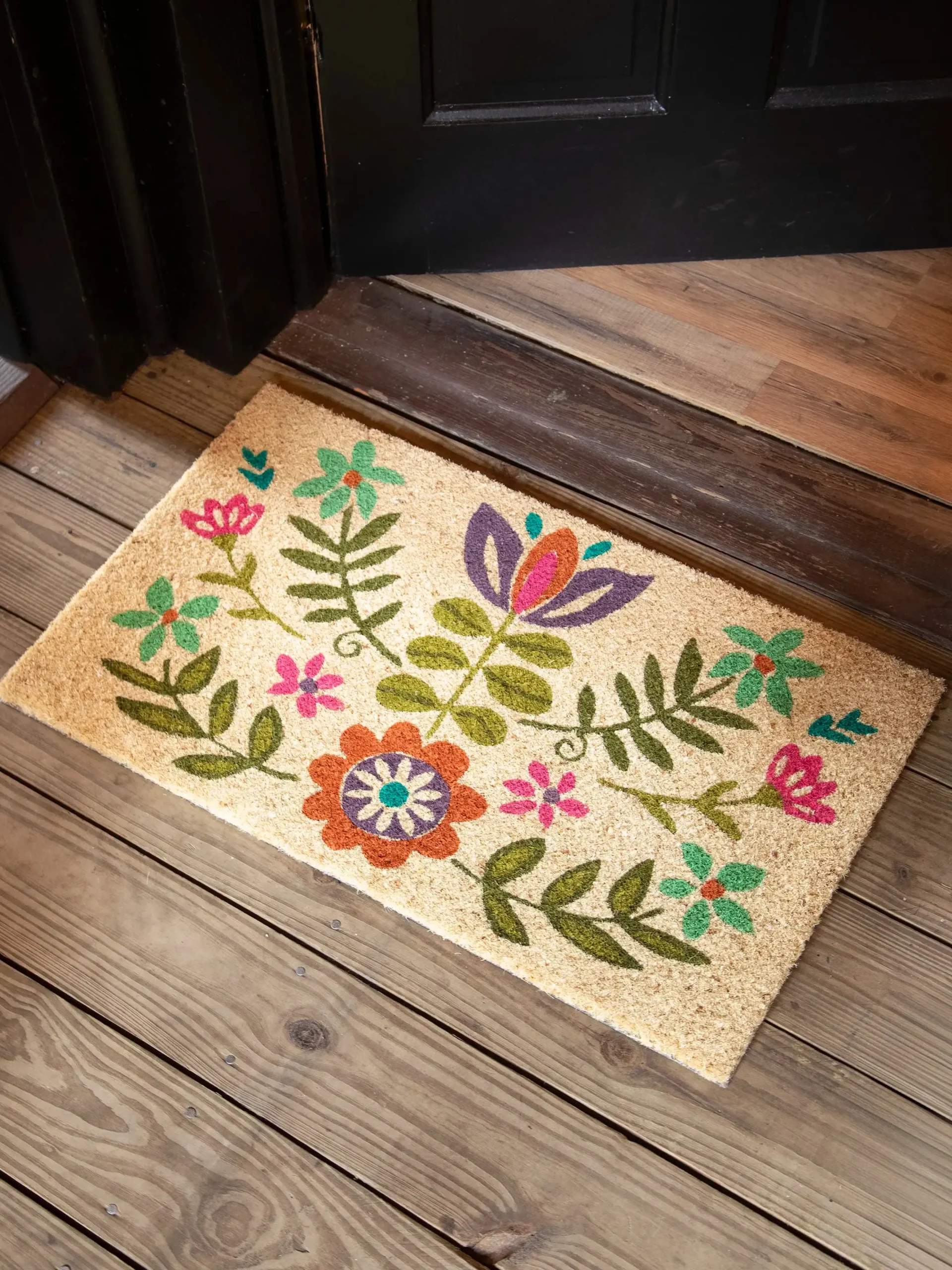 Bungalow Doormat - White Folk Flower