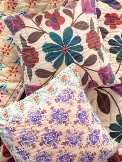Bungalow Reversible Cotton Euro Sham - Jewel Garden