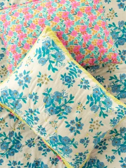 Bungalow Reversible Cotton Shams, Set of 2 - Wildflower Pop