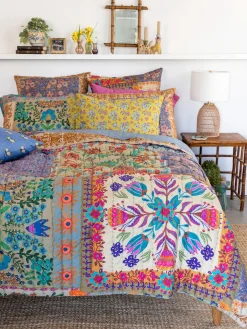 Bungalow Reversible Cotton Quilt - Heritage Folk Patchwork