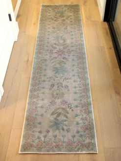 Chenille Rug, 2' x 8' - Dove Grey Mandala