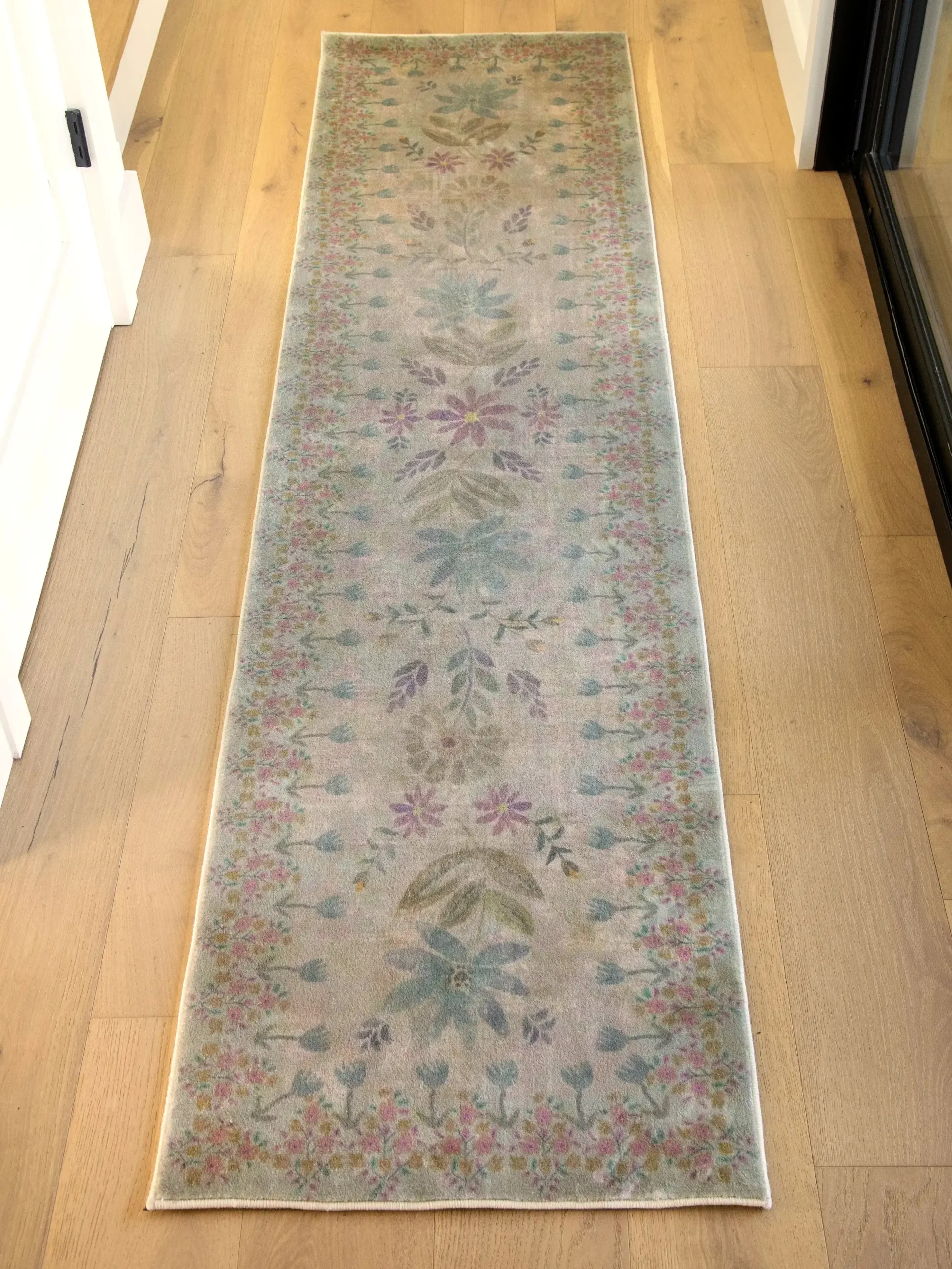 Chenille Rug, 2' x 8' - Dove Grey Mandala