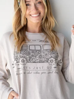 Comfy Pocket Sweatshirt - Let's Just Go Van