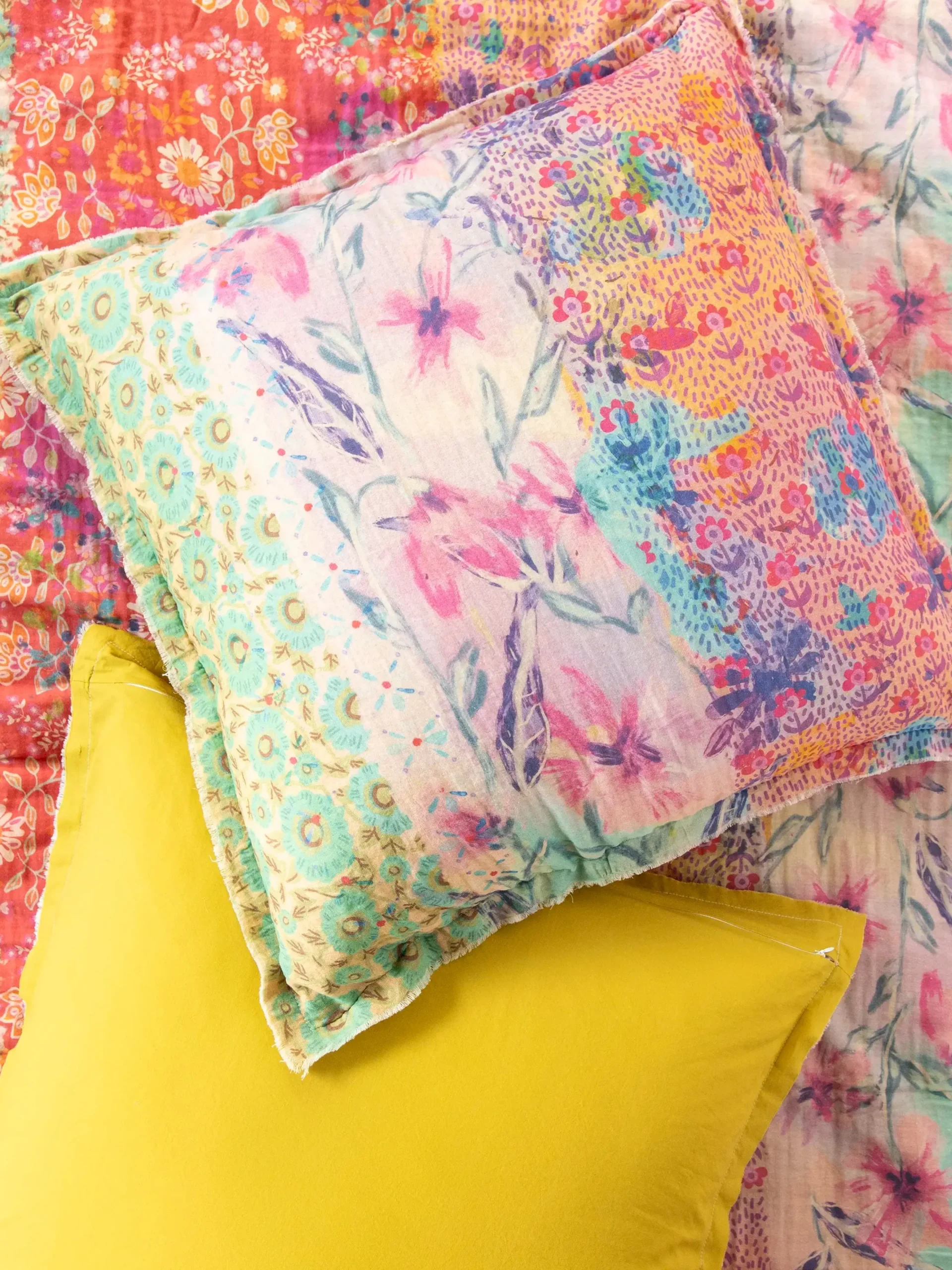 Cotton Gauze Euro Sham - Meadow Mix