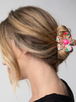 Daisy Flower Hair Clip - Peach Floral