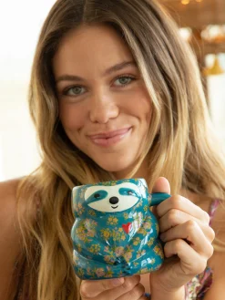 Folk Art Coffee Mug - Sylvia The Sloth