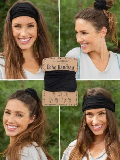 Full Boho Bandeau® Headband - Black
