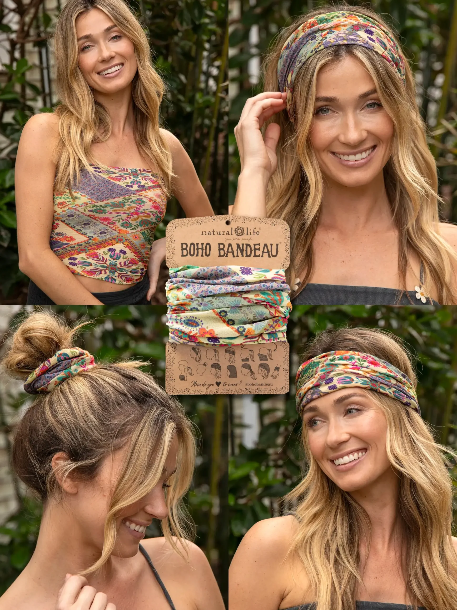 Full Boho Bandeau® Headband - Heritage Folk Patchwork