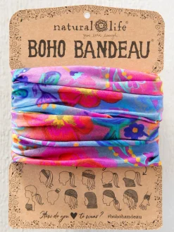 Full Boho Bandeau® Headband - Neon Floral