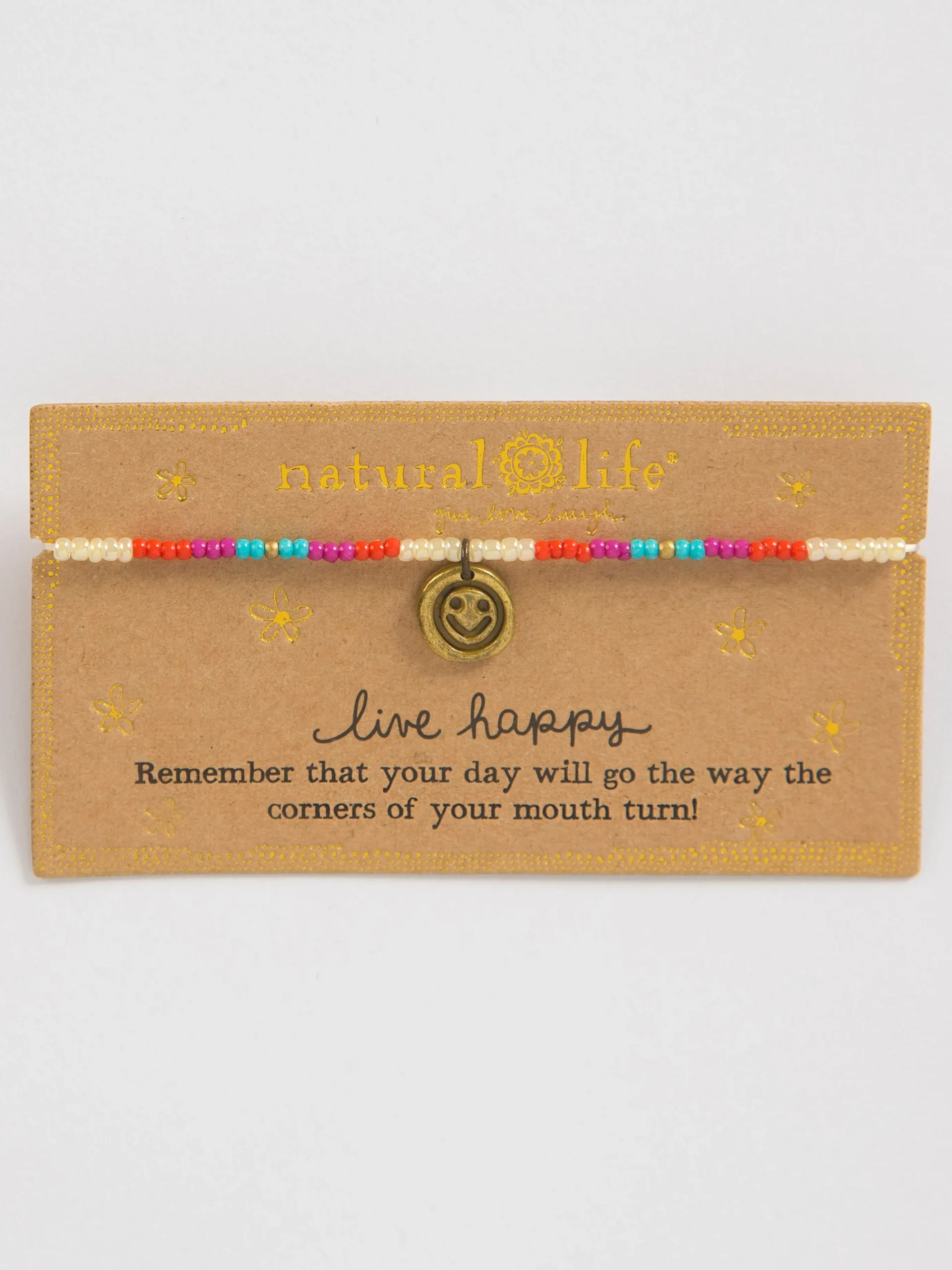 Giving Beaded Bracelet - Live Happy