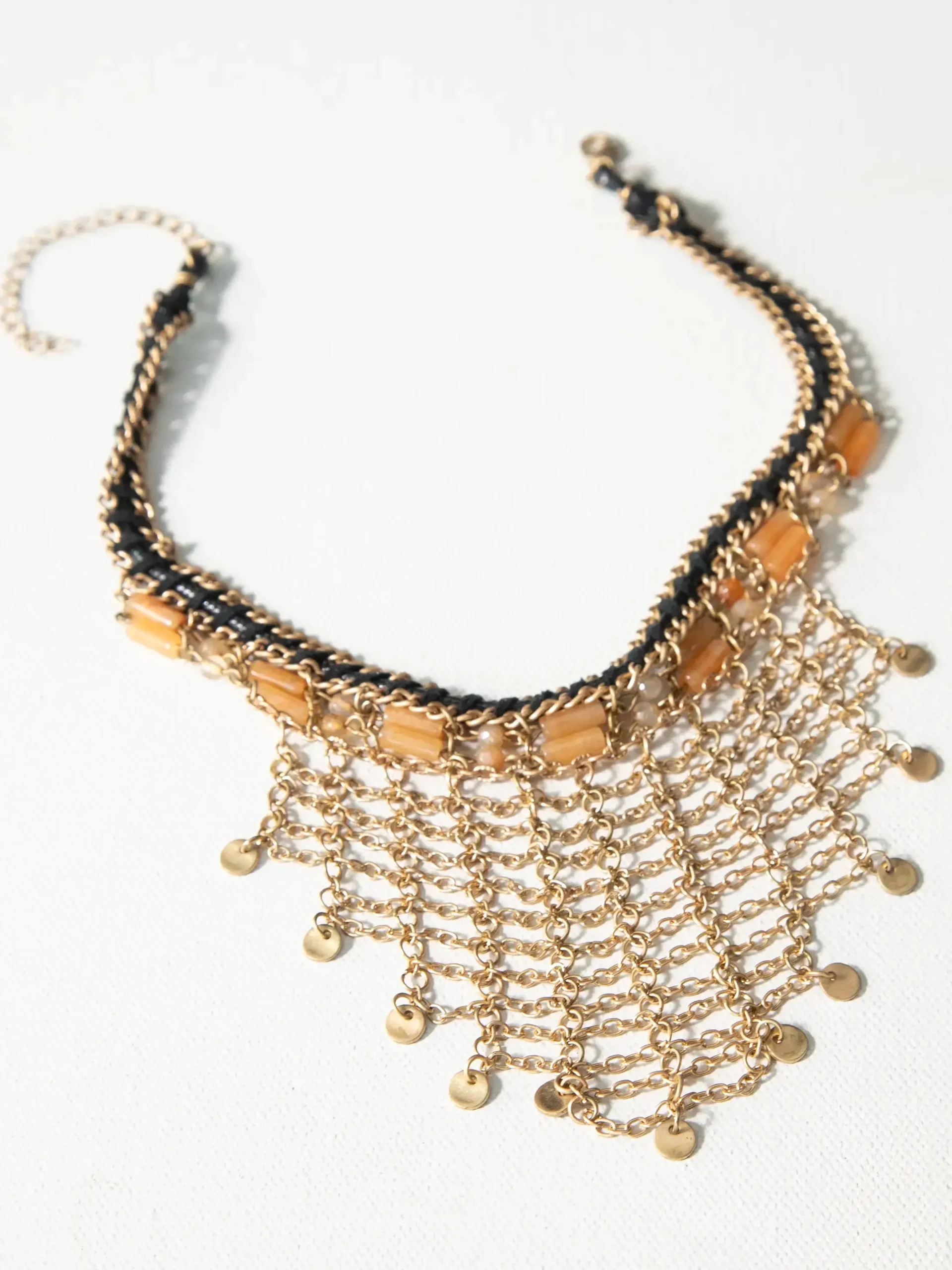 Gold Bib Necklace