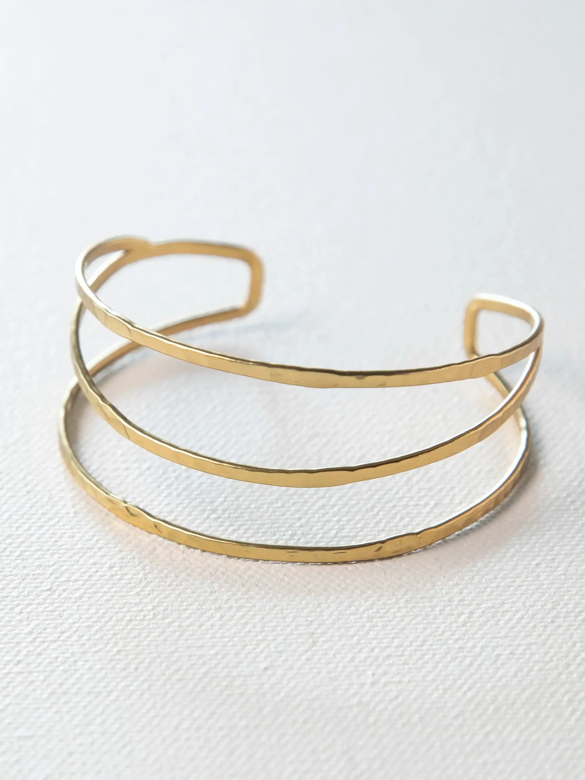 Gold Hammered Cuff