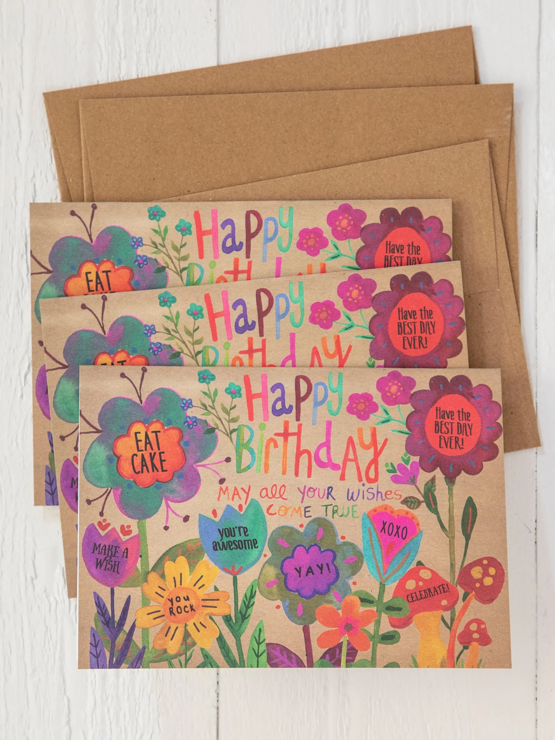 Greeting Card Bundle, Set of 3 - Happy Birthday