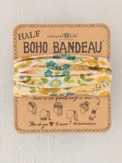 Half Boho Bandeau® Headband - Yellow Mandala