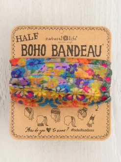 Half Boho Bandeau® Headband - Folk Flower Patchwork