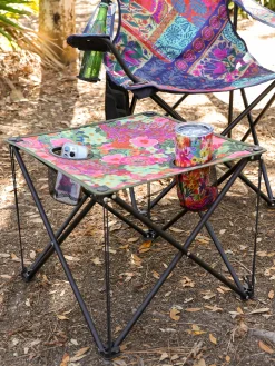 Happy Camp Table - Pink Painted Garden