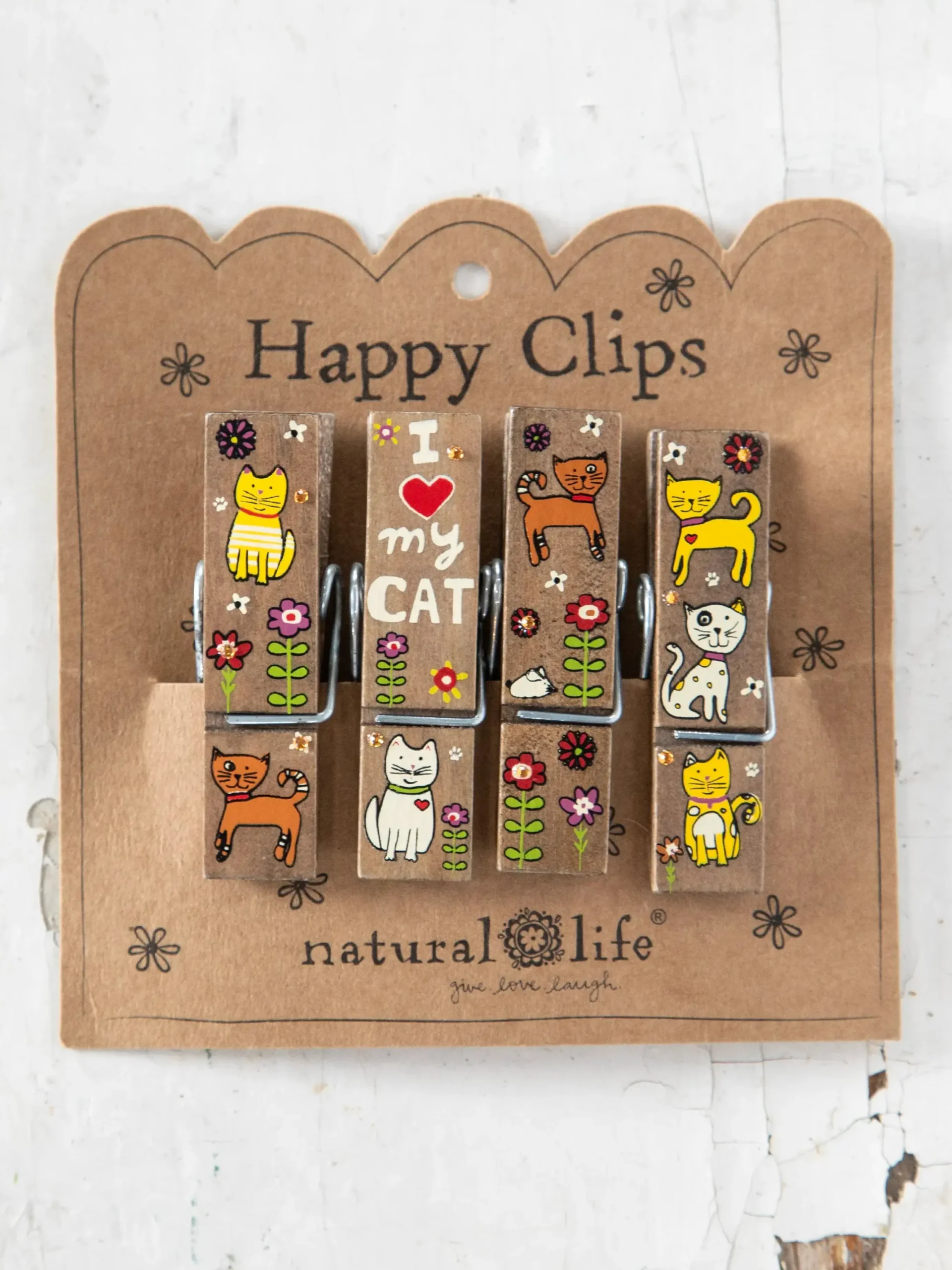 Happy Clips, Set of 4 - Heart My Cat