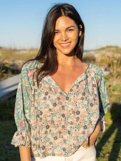 Magnolia Top - Seafoam Cotton