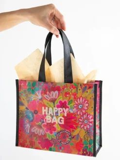 Medium Happy Bag, Set of 3 - Olive Floral