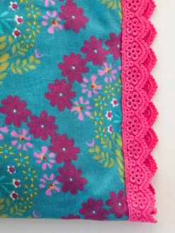 Mix u0026 Match Trim Cotton Pillowcase - Meadow Medallion
