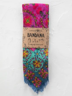 Printed Cotton Bandana - Dark Sea Green