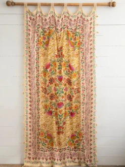 Printed Curtain Panel - Coral Jade Motif