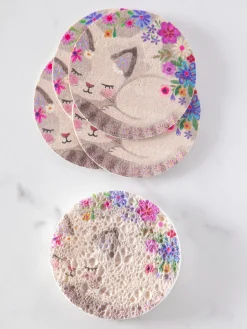 Puff Up Sponges, Set of 5 - Cat