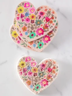 Puff Up Sponges, Set of 5 - Heart