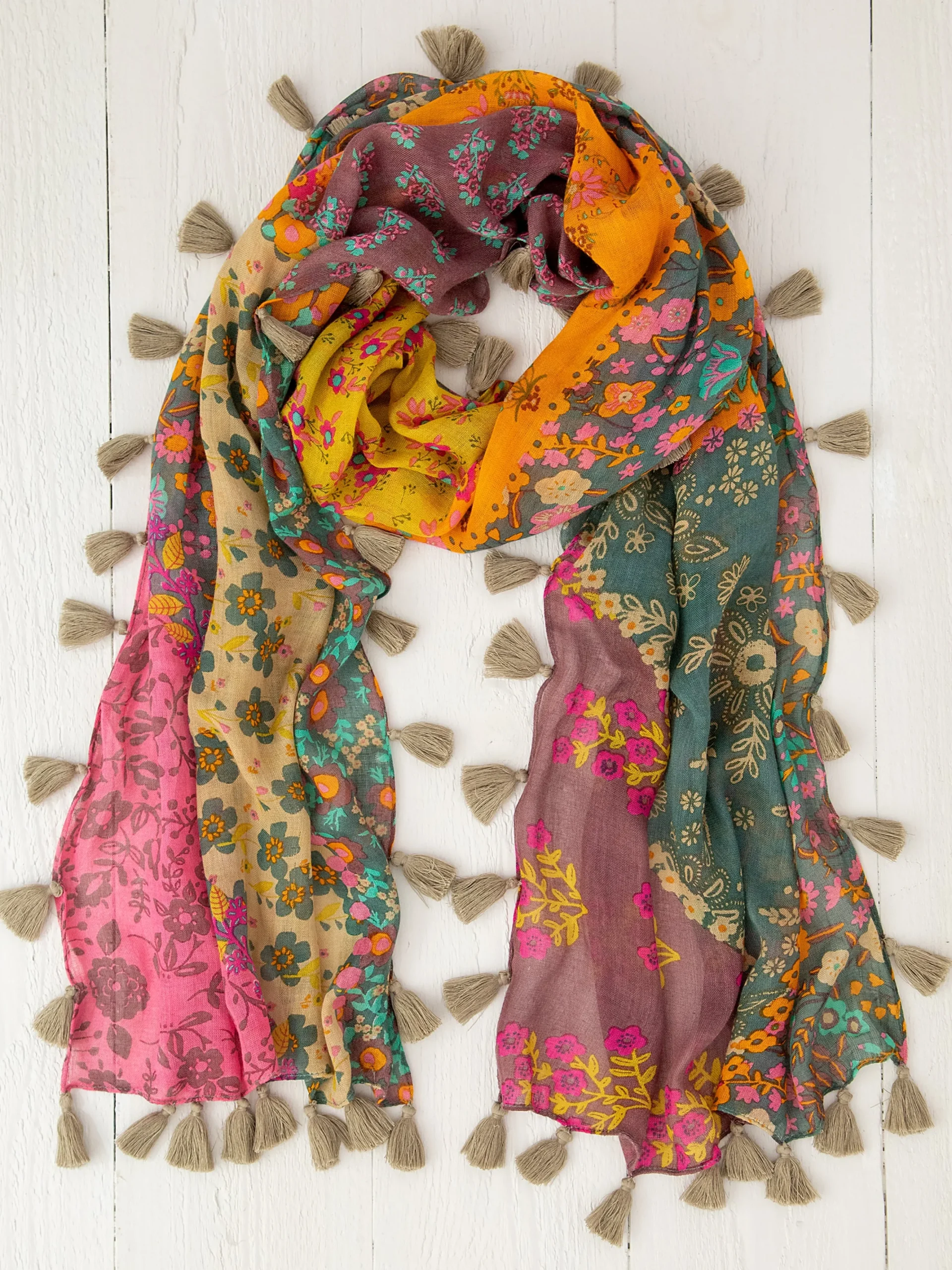 Sayulita Scarf - Bright Patchwork