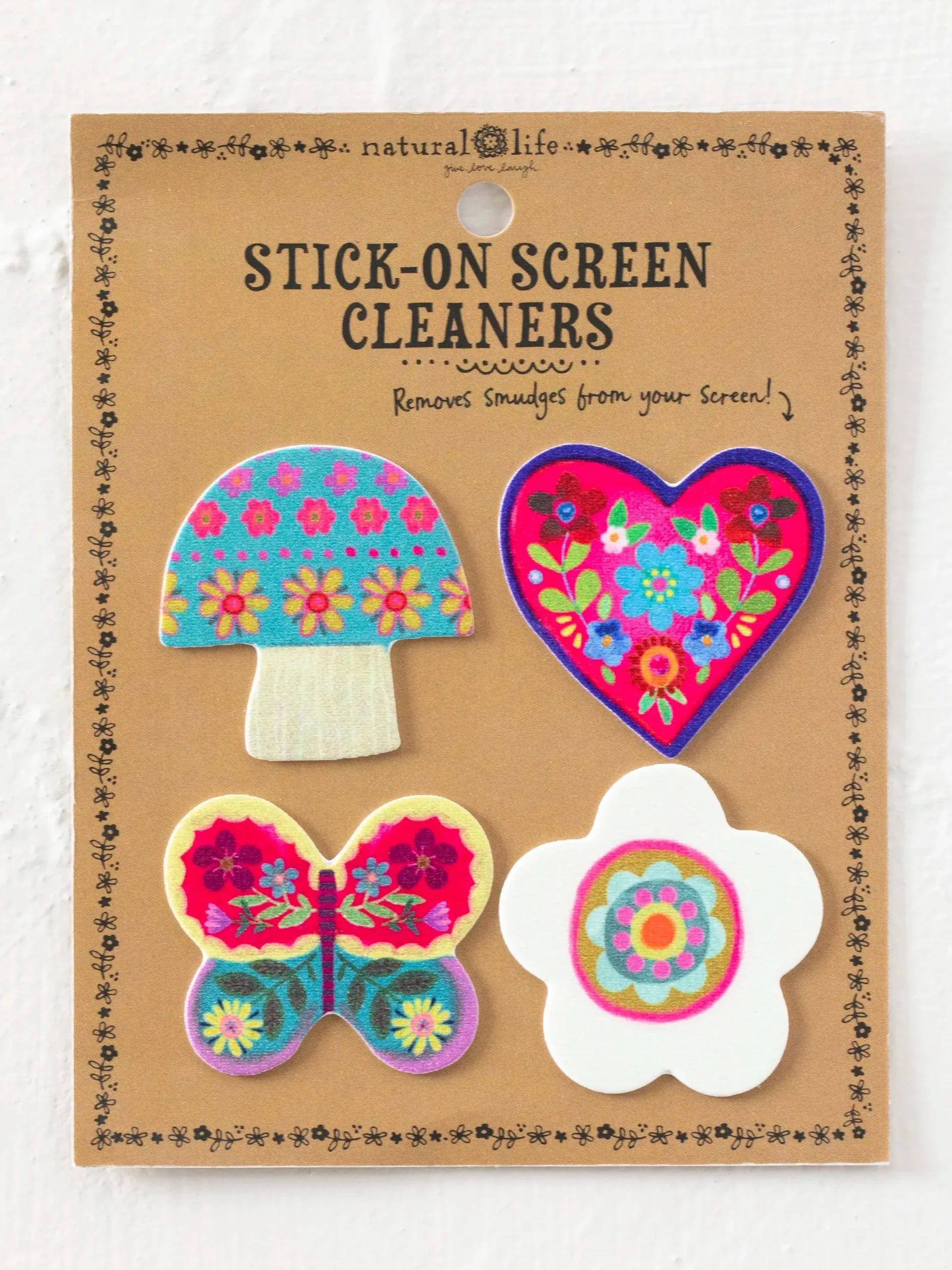 Stick-On Screen Cleaner, Set of 4 - Mushroom
