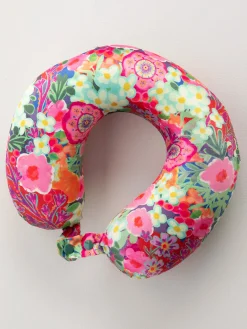 Travel Neck Pillow - Pink Painted Garden