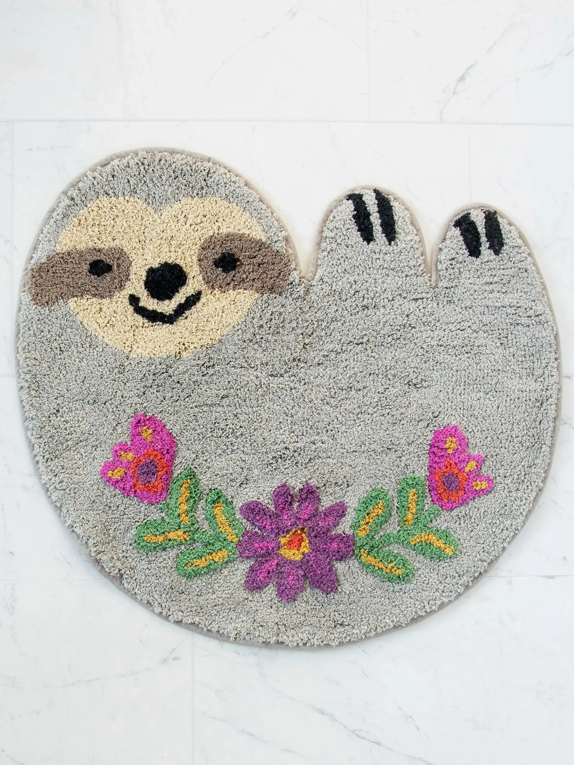 Tufted Cotton Bath Mat - Sloth