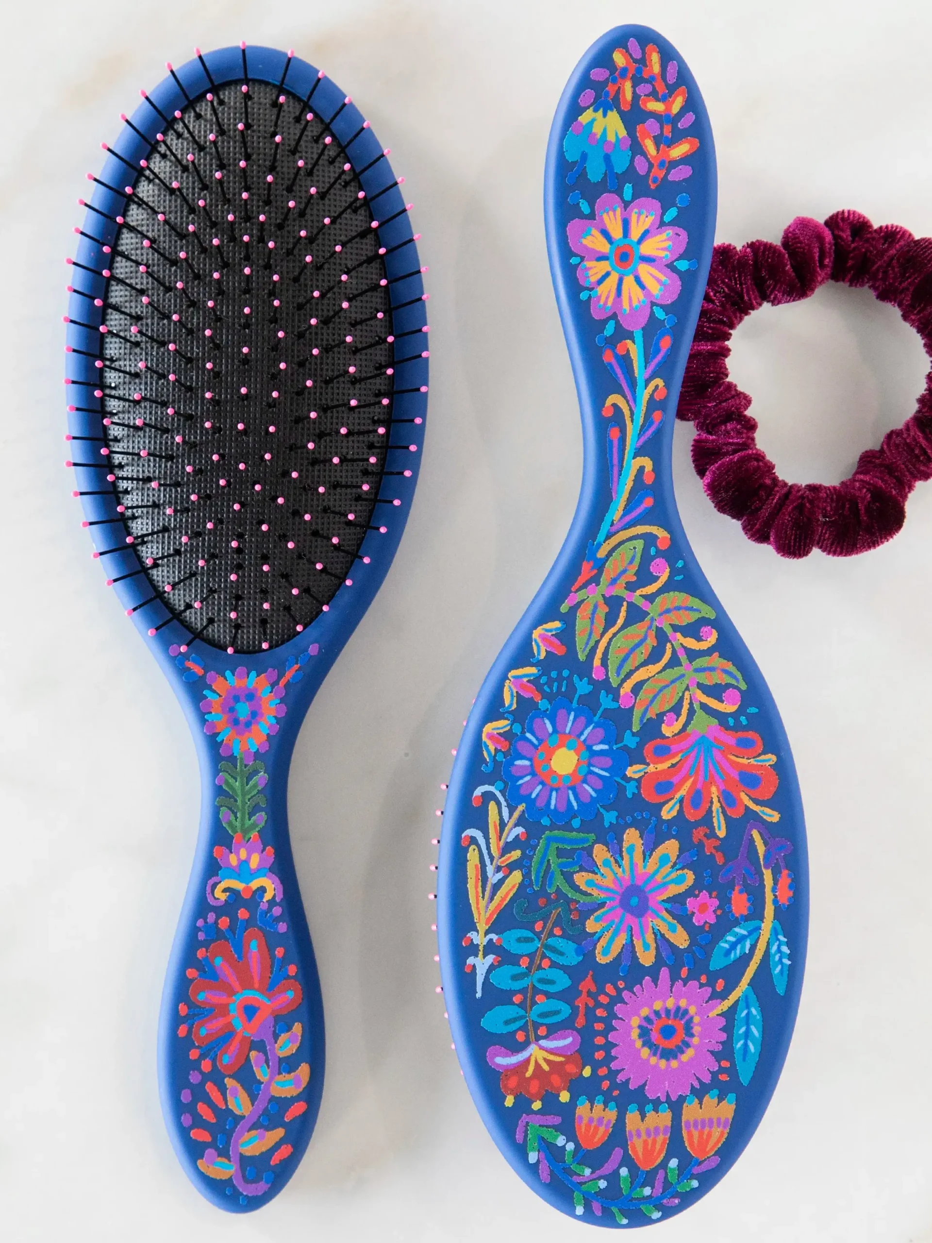 Wet / Dry Detangling Hairbrush - Navy