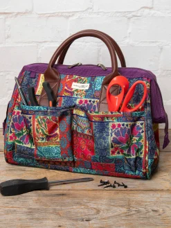 Zip Up Tool Bag - Boho Blooms Patchwork